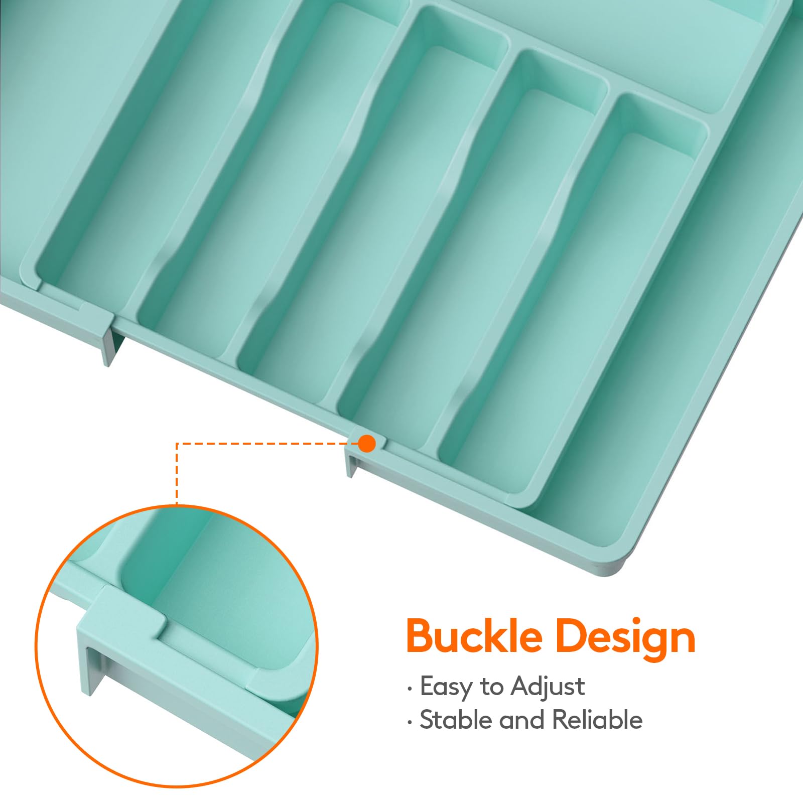 Foto 8 pulgar | Organizador De Cajones Para Cubiertos Lifewit, Expandible, Turquesa - Venta Internacional.