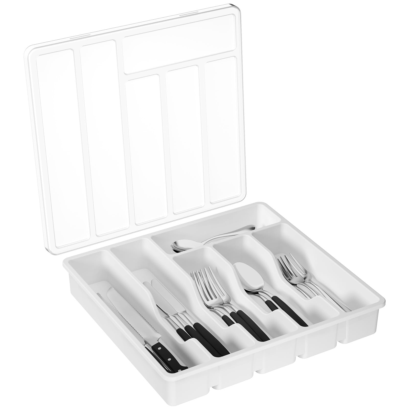 Foto 1 | Organizador De Cubiertos Lifewit Con 6 Compartimentos, Color Blanco - Venta Internacional.