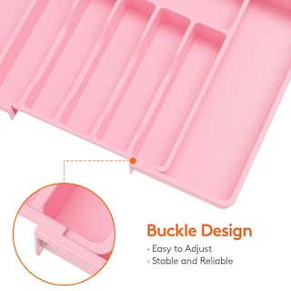 Foto 7 | Organizador De Cajones Para Cubiertos Lifewit, Expandible, Rosa, Grande - Venta Internacional.