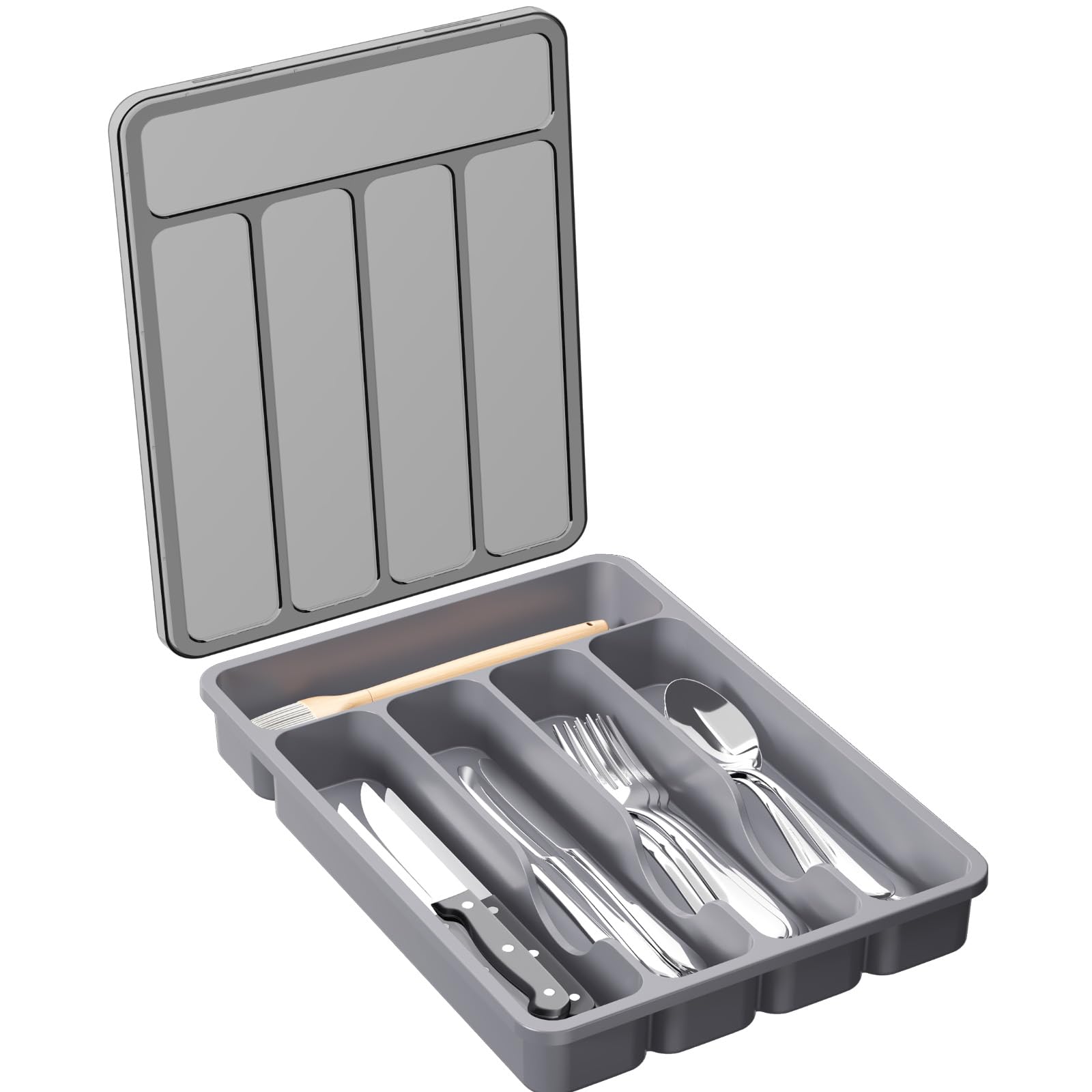 Foto 1 | Organizador Para Cubiertos Lifewit Con 5 Compartimentos, Color Gris - Venta Internacional.