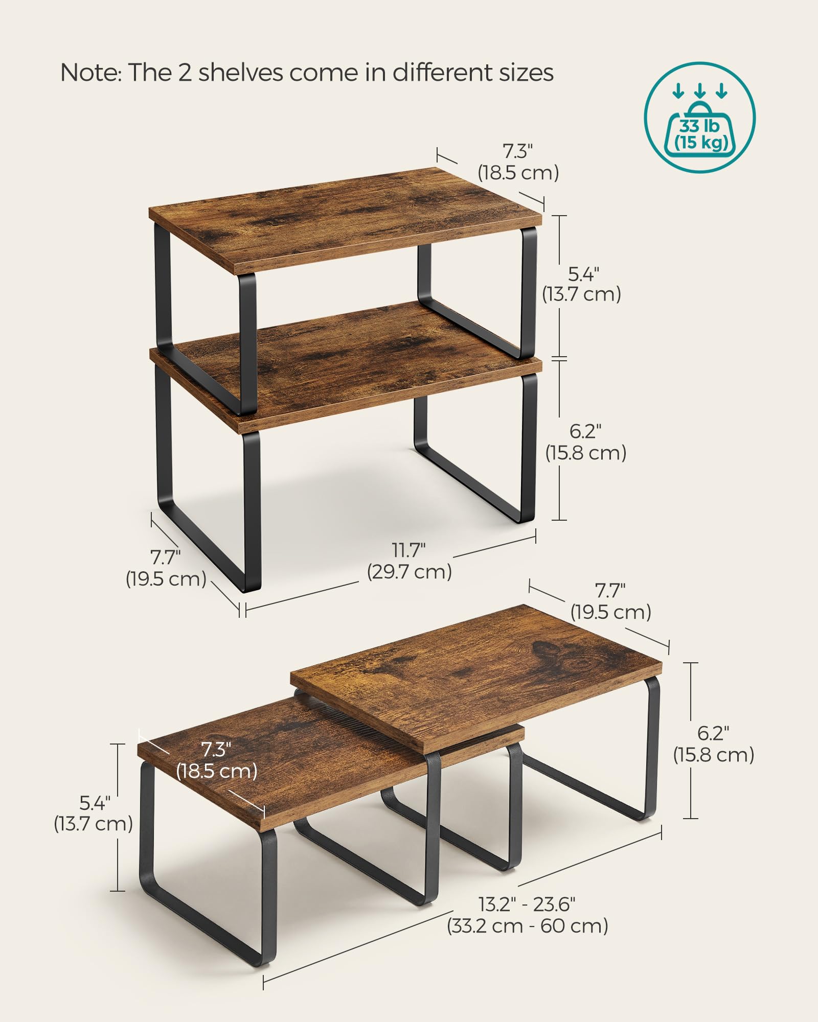Foto 2 | Armario Organizador De Estantes Songmics Kitchen Ukcs021x01 Set 4 - Venta Internacional.
