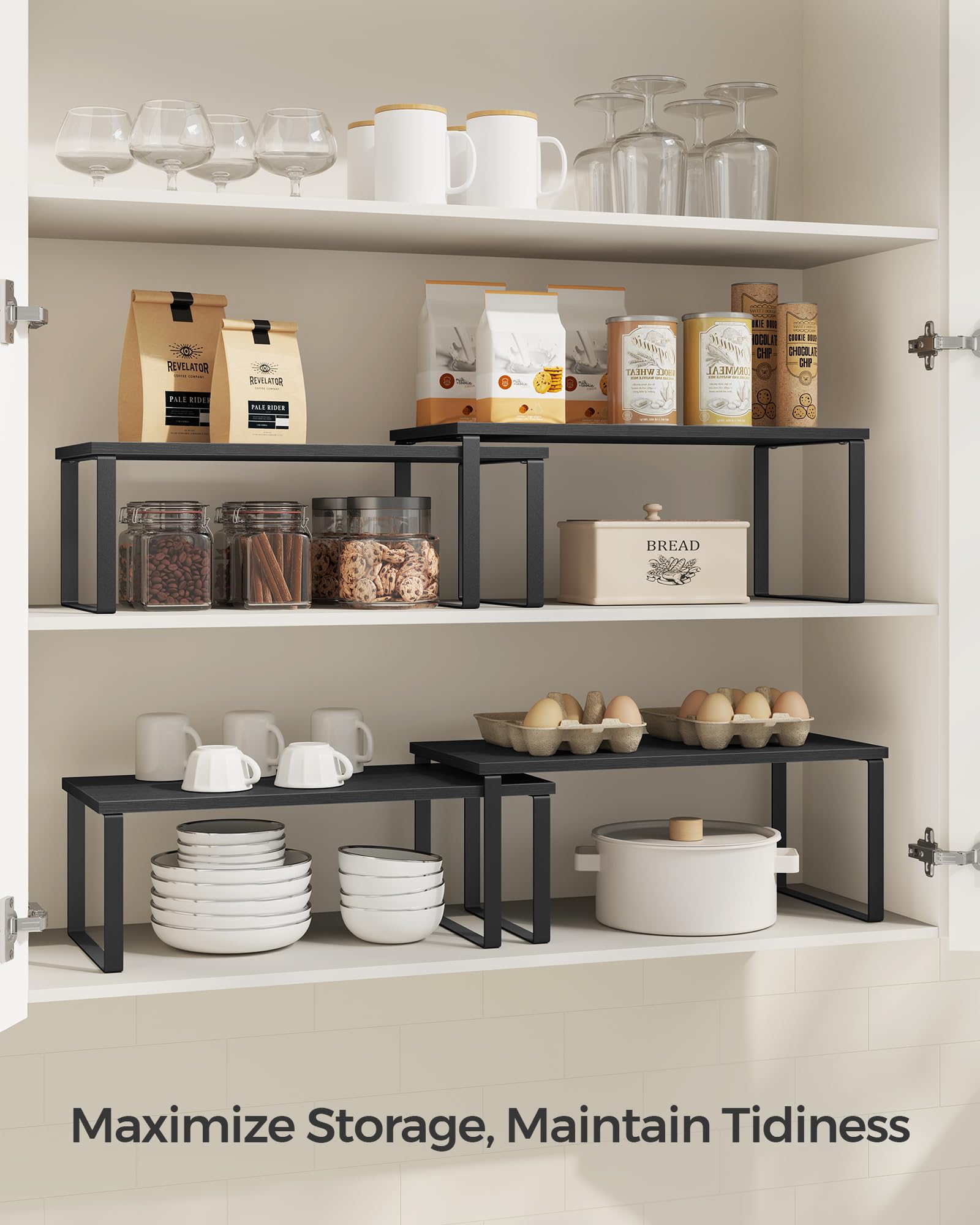Foto 4 pulgar | Estante Organizador De Armario Songmics Kitchen Ukcs028b01, Juego De 4 - Venta Internacional.