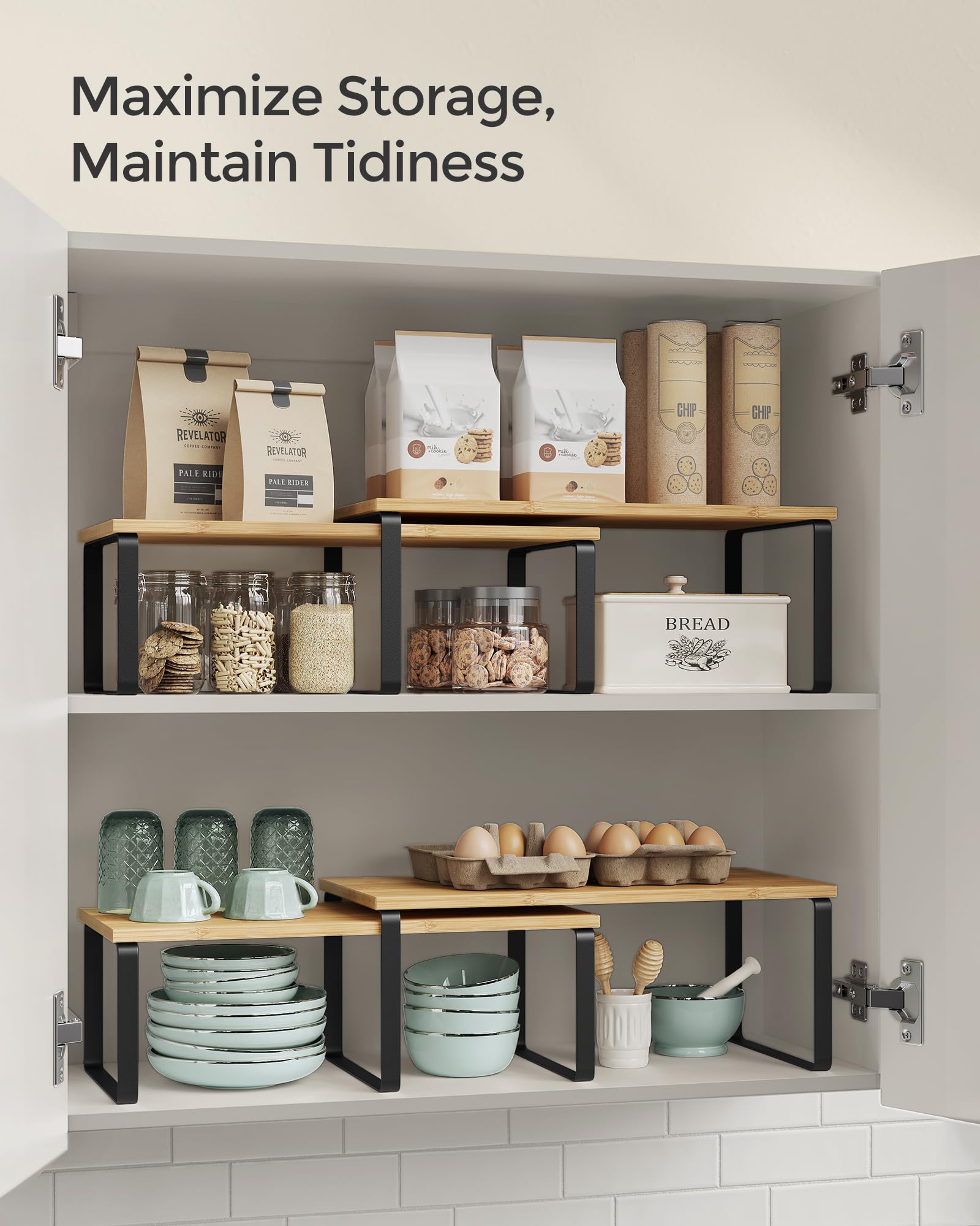 Foto 6 | Armario Organizador De Estantes Songmics Kitchen Ukcs210b01 Set 4 - Venta Internacional.