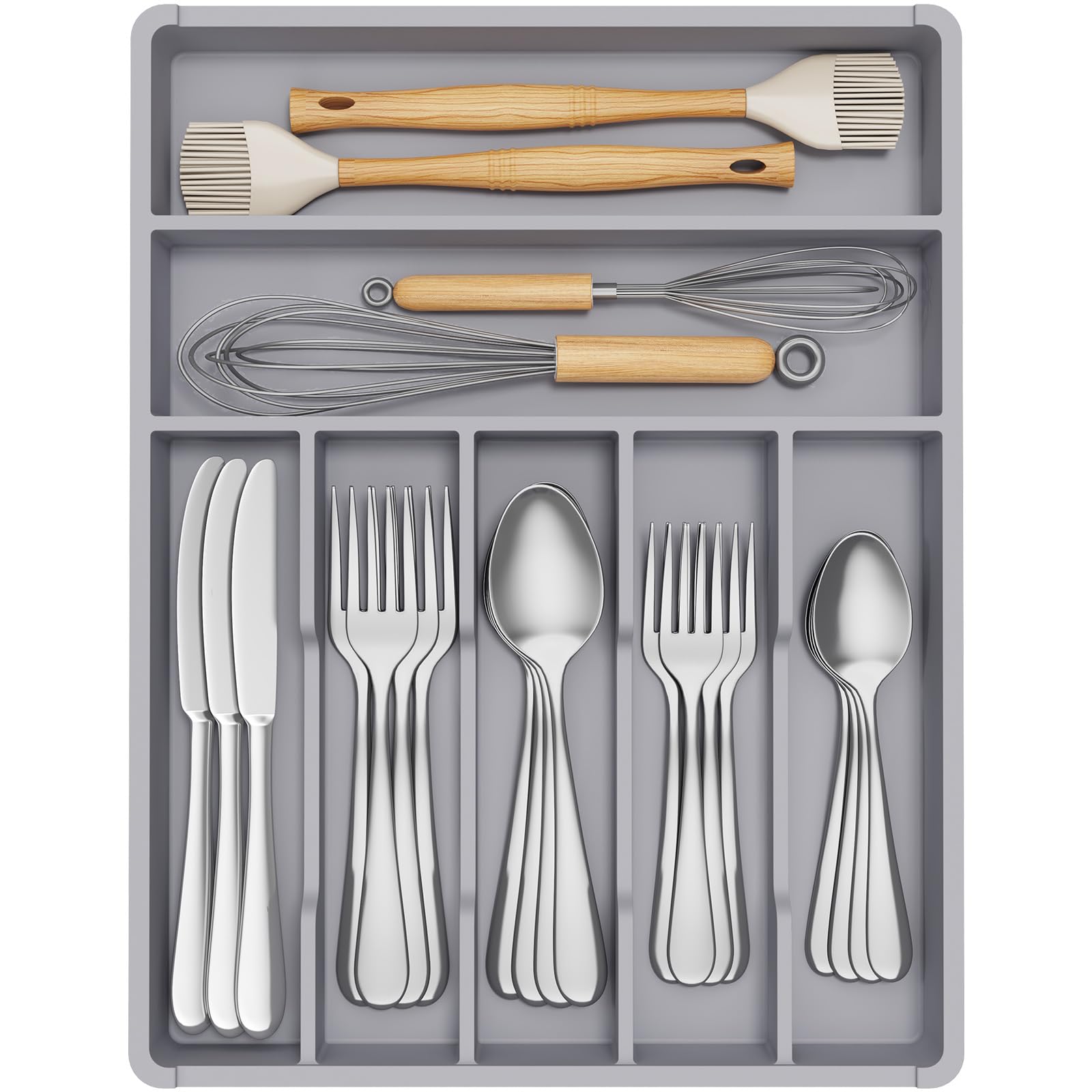 Foto 2 pulgar | Organizador De Cubiertos Lifewit, Bandeja Para Cubiertos, 7 Compartimentos - Venta Internacional.