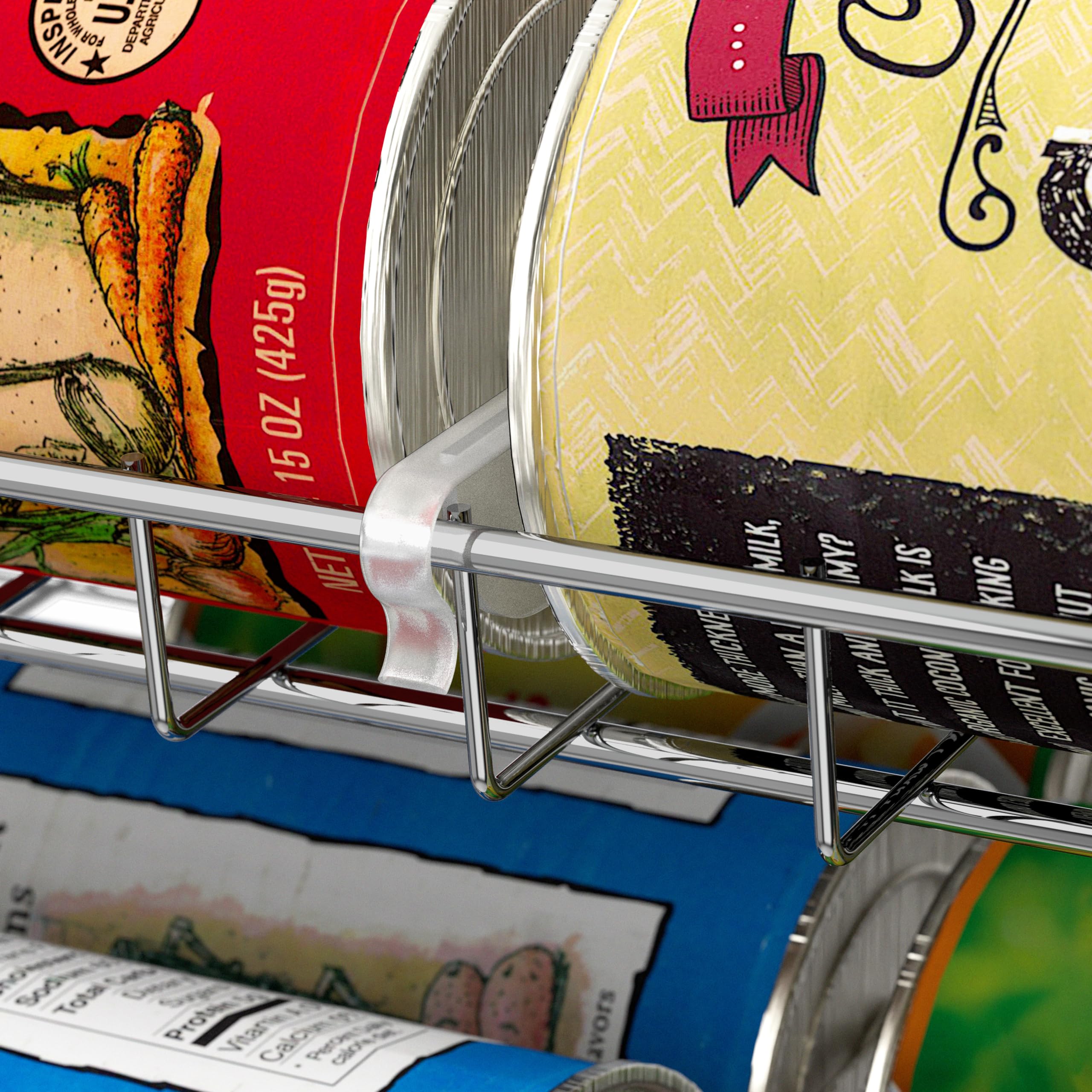 Foto 4 | Organizador Para Guardar Latas  Artículos Sencillos Para El Hogar  3 Niveles  Cromado  36 Latas - Venta Internacional.