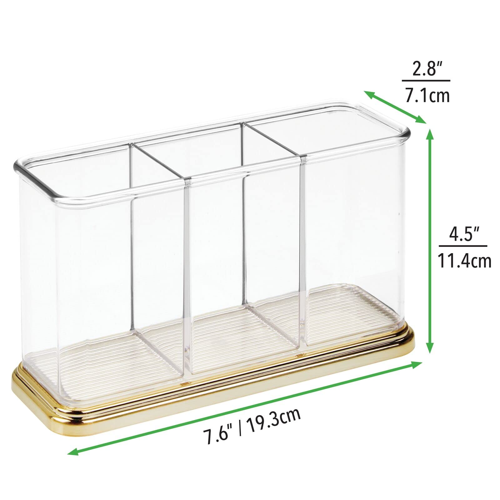 Foto 4 pulgar | Soporte Para Cubiertos Mdesign Hyde Collection  Color Latón Transparente Y Suave - Venta Internacional.