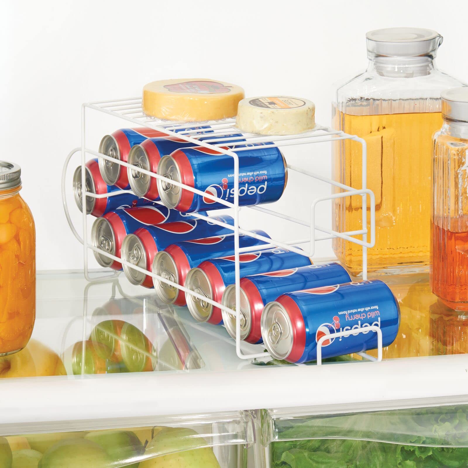 Foto 2 | Organizador De Estantes De Almacenamiento Mdesign De 2 Niveles Para 12 Latas  Paquete De 2 - Venta Internacional.