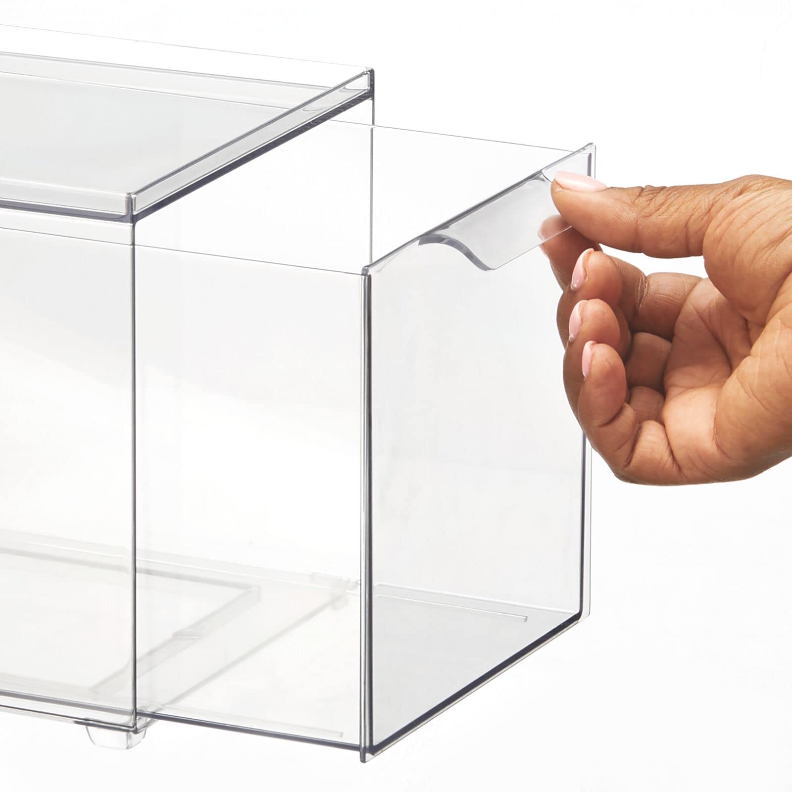 Foto 7 pulgar | Papelera De Almacenamiento Mdesign Lumiere Con Cajón Extraíble  Paquete De 4  Transparente - Venta Internacional.