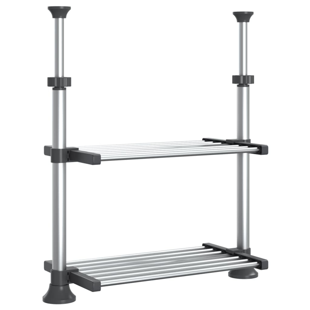 Foto 1 | Estante De Cocina Vidaxl  Marco Ajustable De Aluminio Plateado - Venta Internacional.