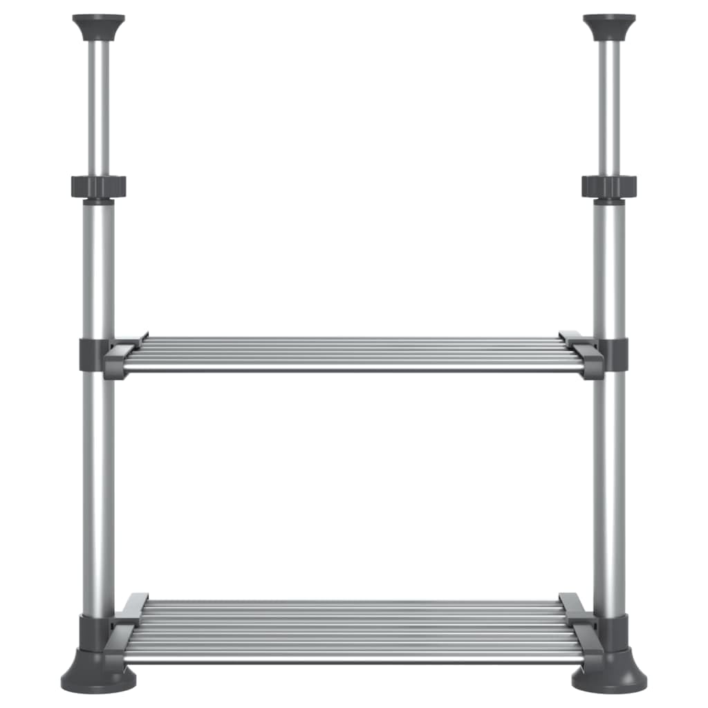 Foto 4 pulgar | Estante De Cocina Vidaxl  Marco Ajustable De Aluminio Plateado - Venta Internacional.
