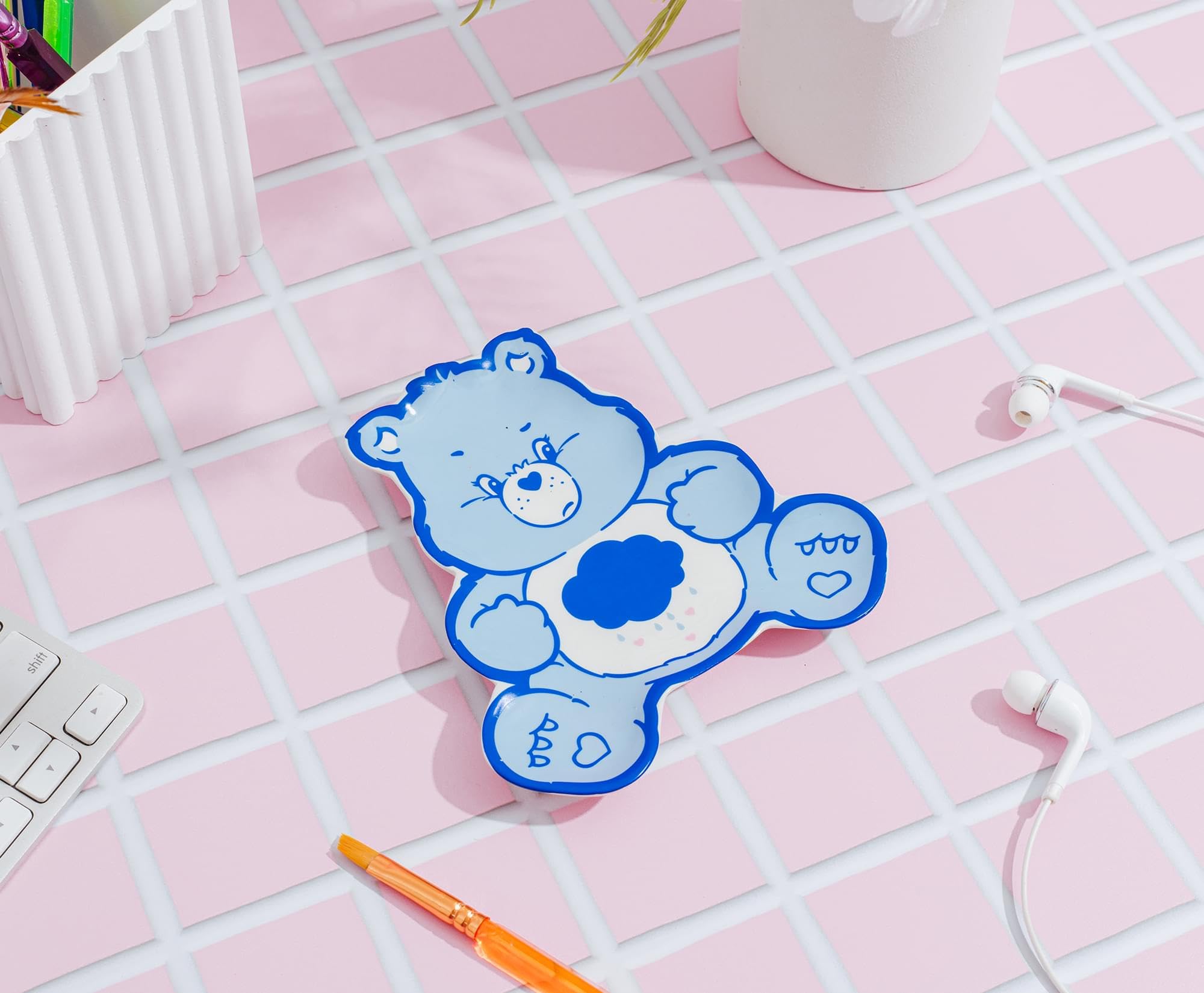 Foto 3 | Organizador De Cerámica Trinket Tray Care Bears Grumpy Bear - Venta Internacional.