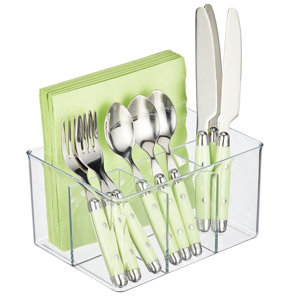 Foto 1 | Cubertería Organizadora  Diseño M  Plástico  4 Secciones  Transparente - Venta Internacional.