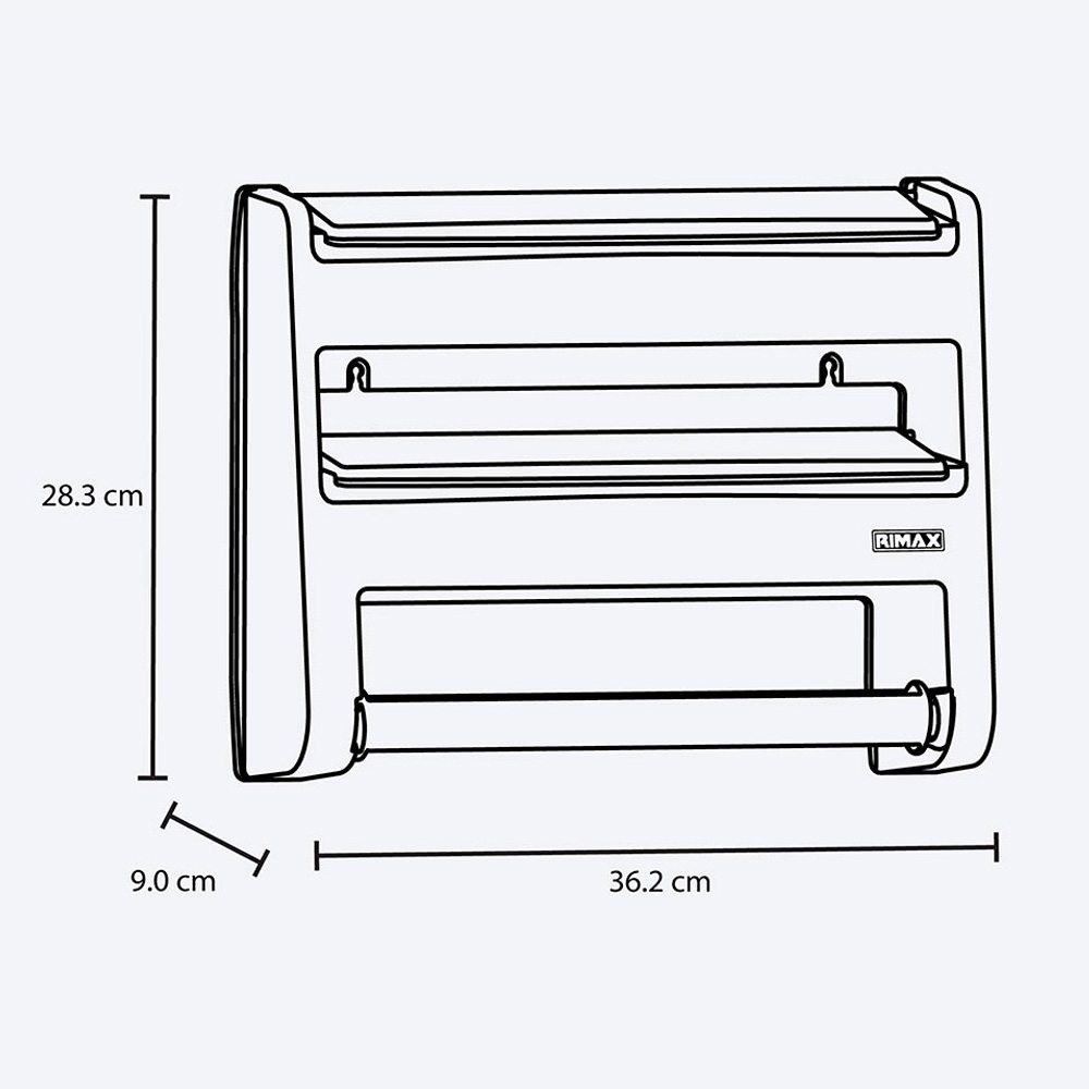 Foto 5 pulgar | Especiero Portarrollos Organizado Rimax de 3 Niveles color Taupe