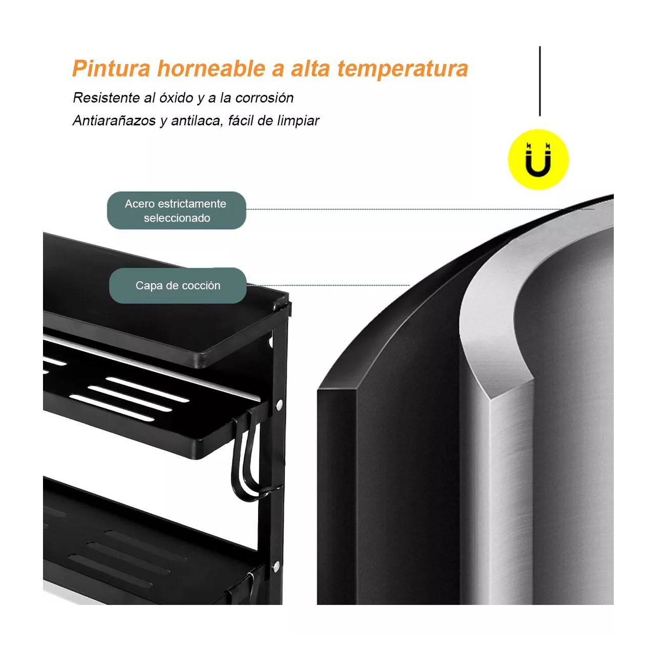 Foto 6 pulgar | Soporte Magnético para Toallas de Papel de Cocina Belug Negro