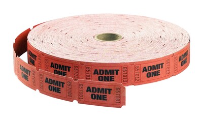 Foto 1 | Roll Tickets Maco Admit, Un Solo Rollo Rojo - Venta Internacional.