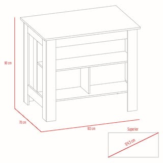 Foto 6 | Mueble Auxiliar Cocina Cala color Blanco con Duna Carga Max 40 KG