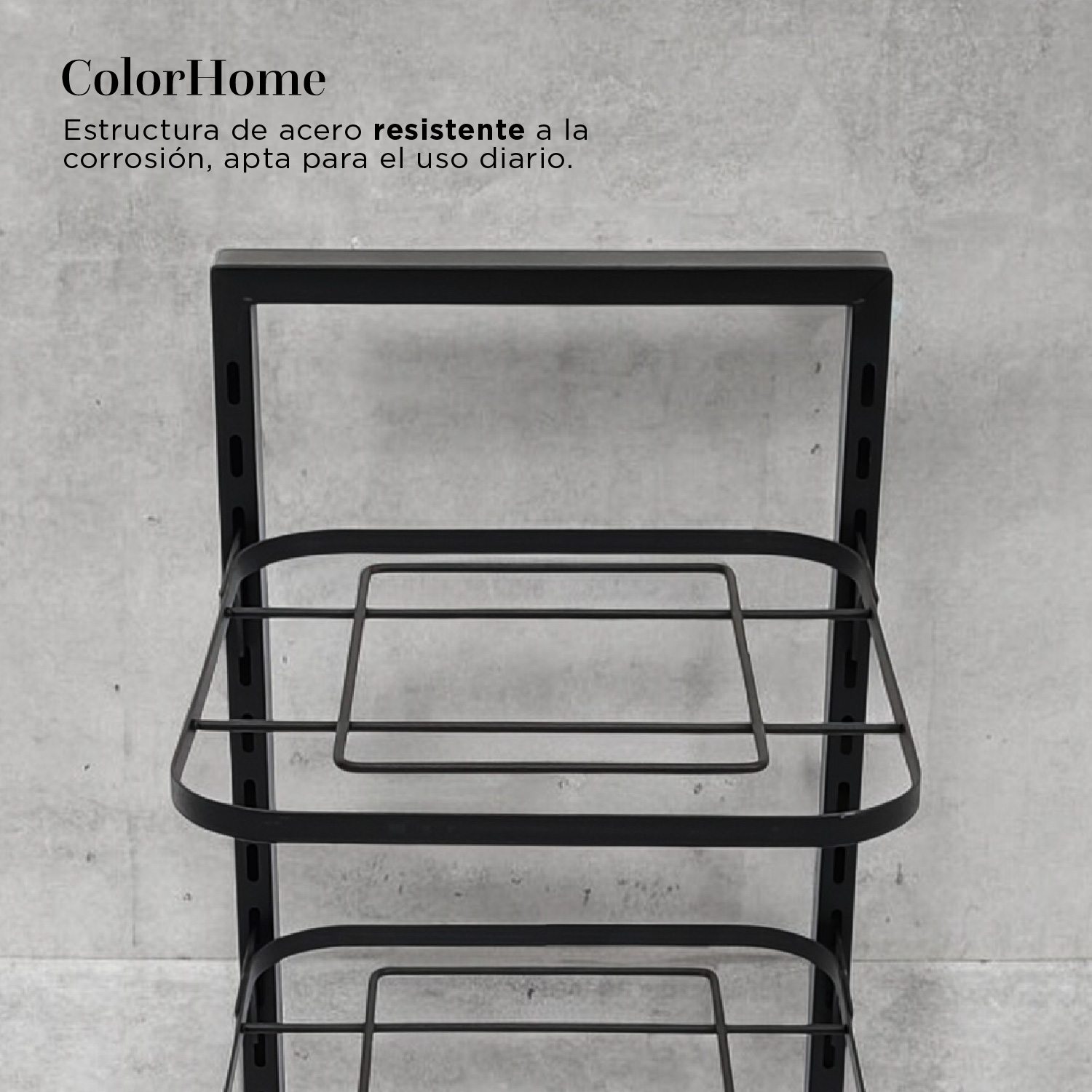 Foto 5 | Estante Organizador para Ollas y Sartenes ColorHome Negro 3 Repisas