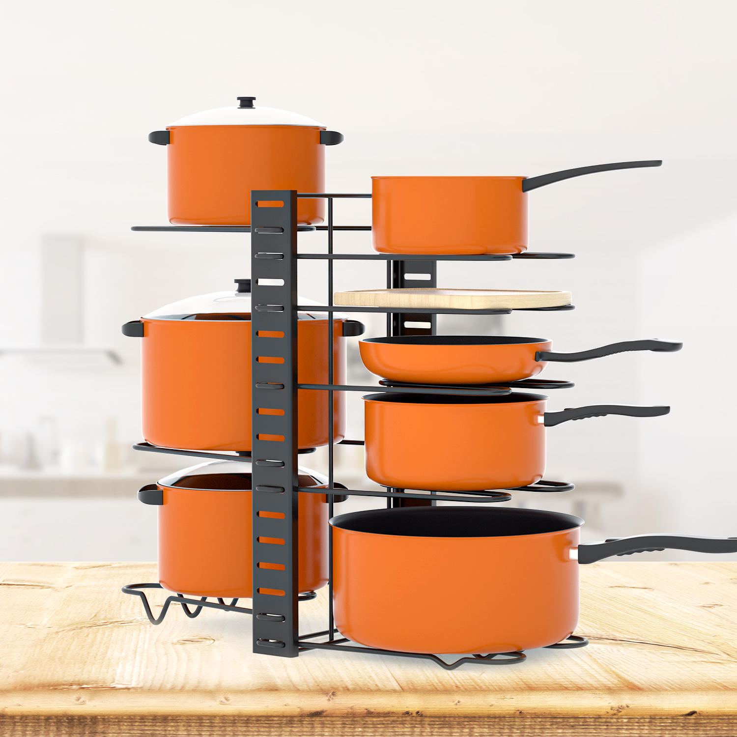 Foto 8 pulgar | Estante Organizador Ajustable Sangkee para Ollas y Sartenes de 8 Repisas K100049