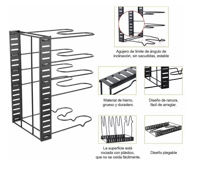 Foto 5 pulgar | Estante Organizador Ajustable Wund para Cocina