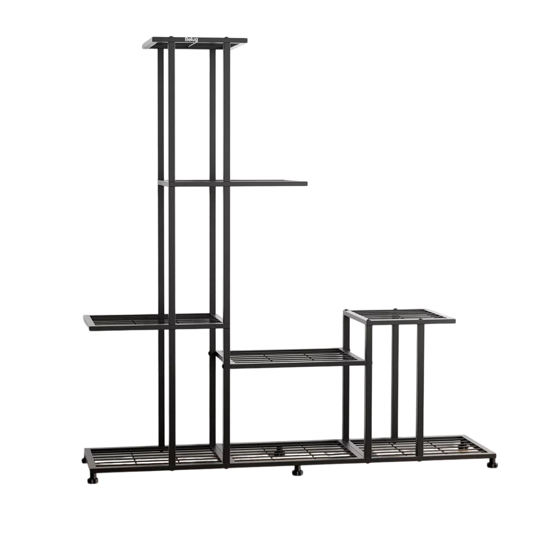 Soporte de Metal Belug para Plantas 5 Niveles Negro