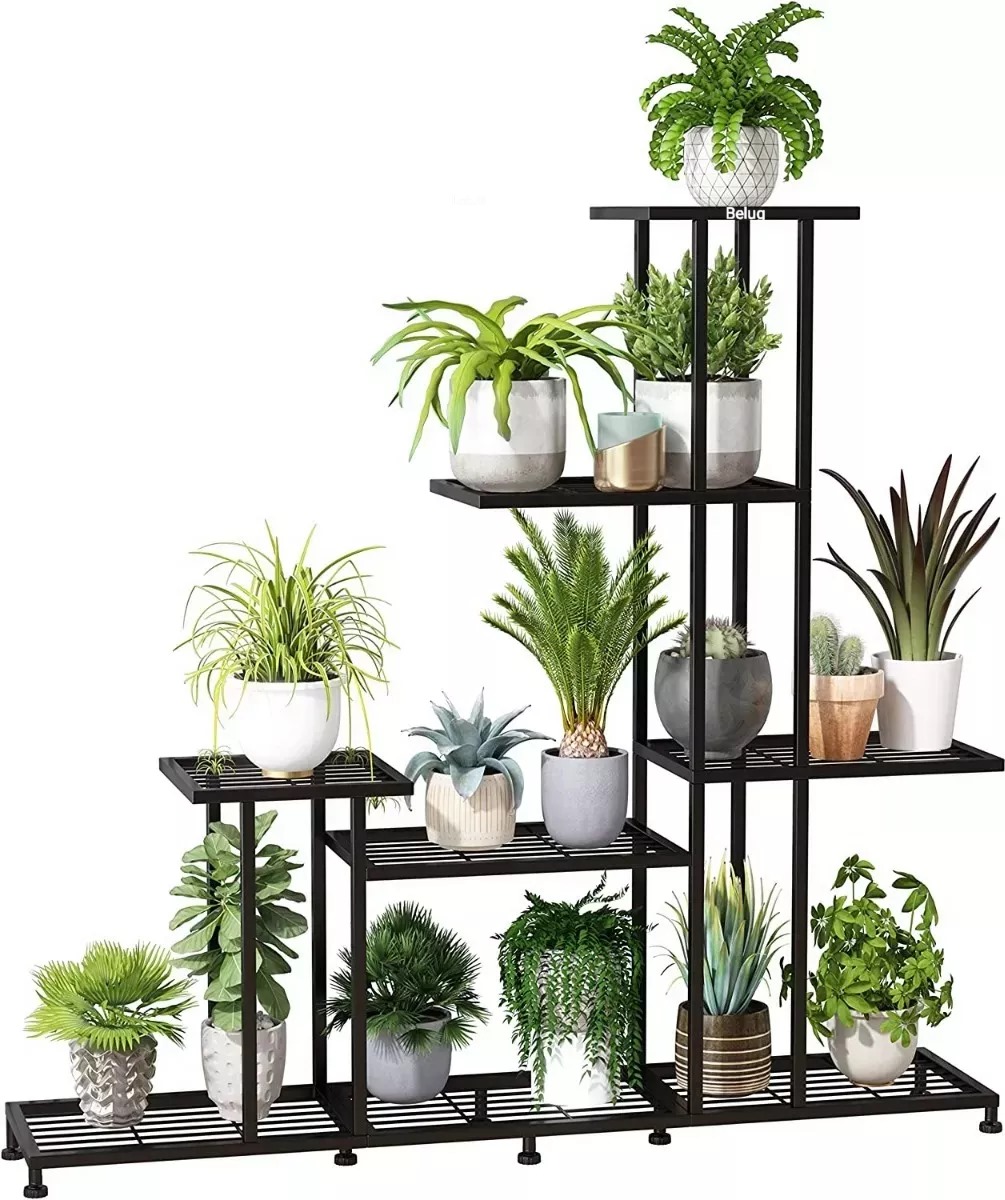 Foto 5 pulgar | Soporte de Metal Belug para Plantas 5 Niveles Negro