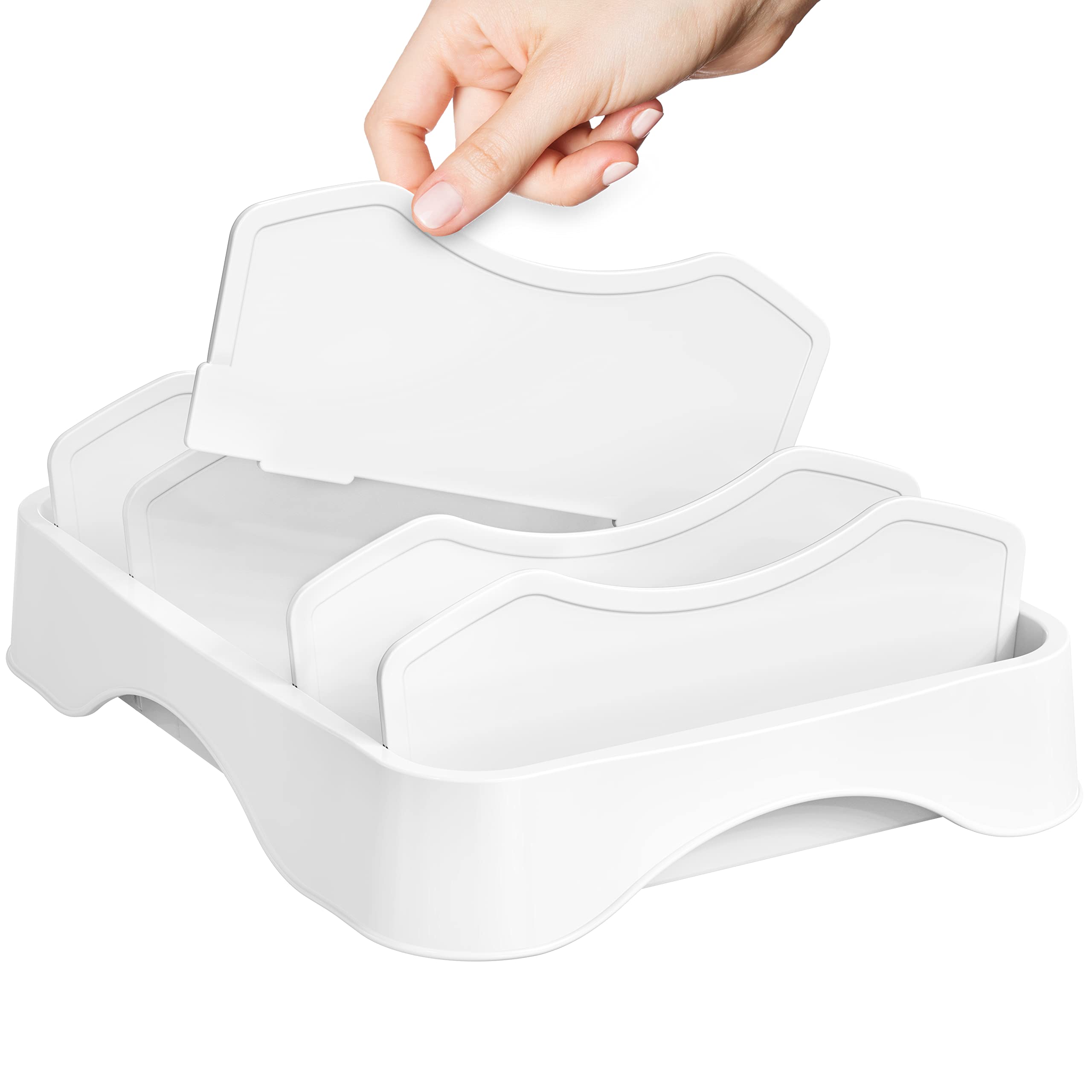 Foto 7 pulgar | Organizador de Tapas Simple Houseware Blanco-Venta Internacional