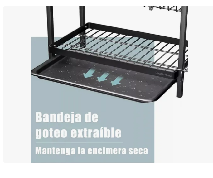 Foto 5 pulgar | Escurridor de Platos con Rejilla para Tazas