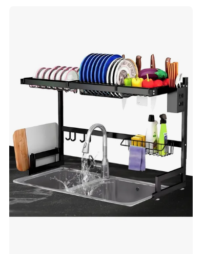 Foto 4 pulgar | Escurridor De Trastes Platos Fregadero Organizador Cocina Color Negro