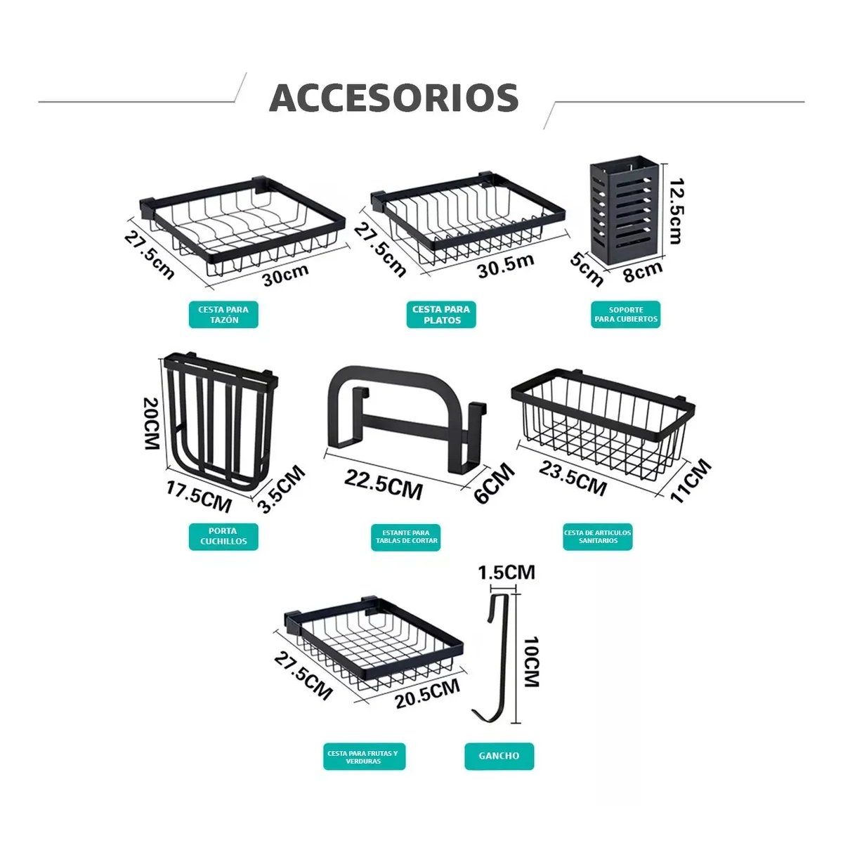 Foto 5 pulgar | Escurridor De Platos 3 Niveles Ajustable 65 X 80cm Inoxidable  Eo Safe Imports Esi-20614 Negro