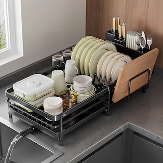 Foto 2 | Escurridor de Trastes Expandible en Acero Inoxidable Eo Safe Imports Esi-20611 Negro