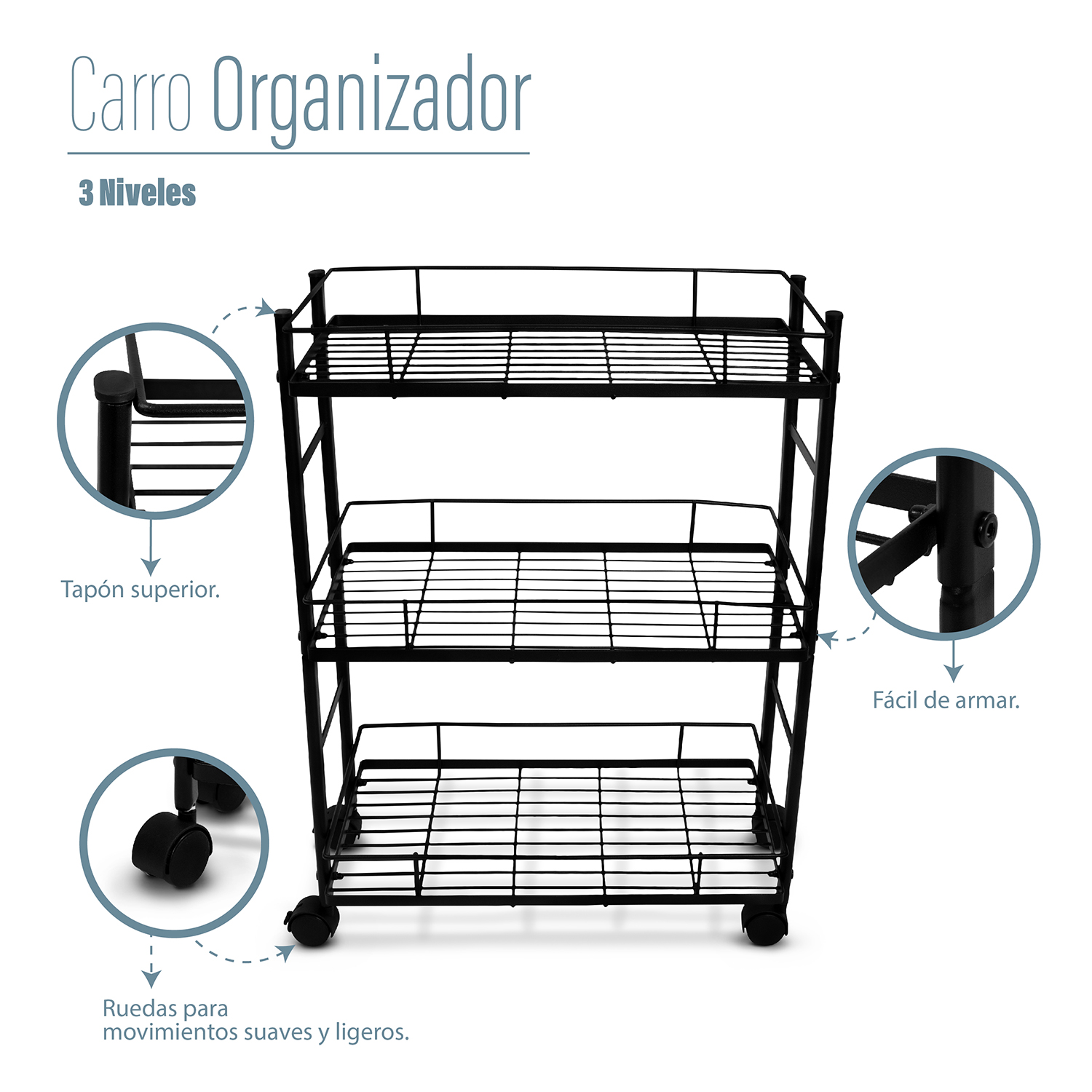 Foto 4 pulgar | Estante De Almacenamiento Para Cocina Andromeda Inc