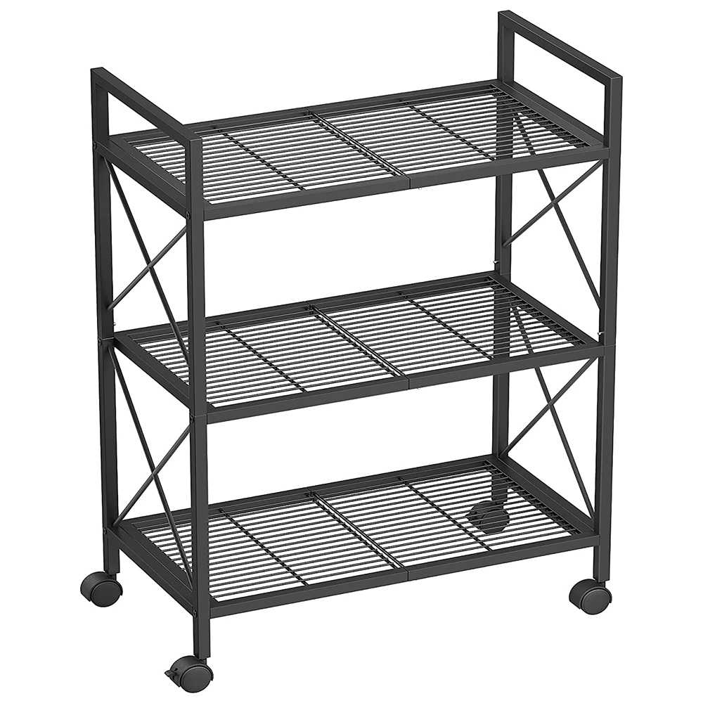 Foto 1 | Estante Songmics de Metal 3 Niveles con Ruedas Ancho Industrial