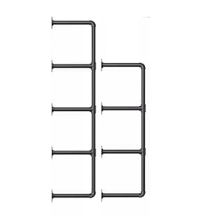 Foto 1 | Estantería Flotantes De Montaje 7 Niveles Para Pared De Hierro Negro