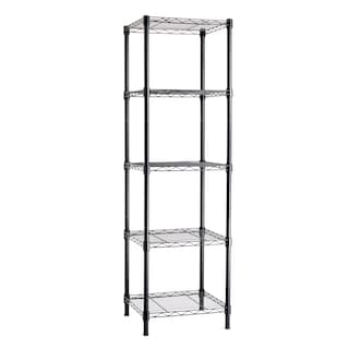Foto 1 | Estantería De Almacenamiento Amazon Basics Con 5 Estantes En Forma De Torre, Color Negro - Venta Internacional.