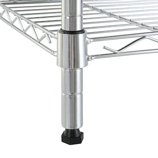 Foto 5 | Estantería De Almacenamiento Amazon Basics Con 5 Estantes En Forma De Torre, Cromada - Venta Internacional.