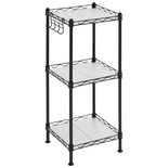 Estante De Baño Songmics, Estante De Almacenamiento De 3 Niveles, Color Negro