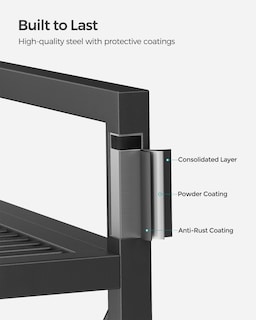 Foto 7 | Estante de Almacenamiento Songmics de Metal 5 Niveles con Malla Densa Negro - Venta Internacional