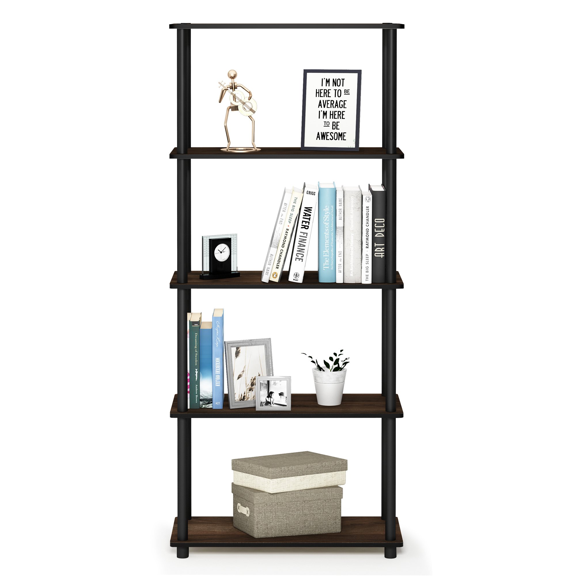 Foto 5 | Estante Furinno Turn-n-tube De 5 Niveles, Multiusos, Columbia Walnu - Venta Internacional.