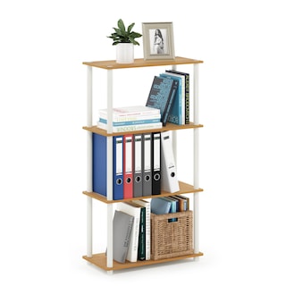 Foto 3 | Estante Expositor Furinno Turn-n-tube De 4 Niveles, Haya Y Blanco - Venta Internacional.