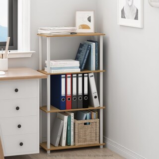 Foto 5 | Estante Expositor Furinno Turn-n-tube De 4 Niveles, Haya Y Blanco - Venta Internacional.