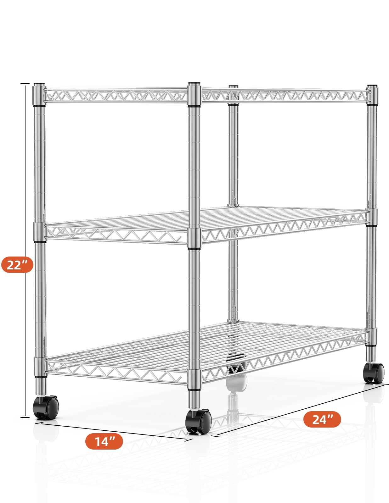 Foto 7 pulgar | Estantes De Almacenamiento Simple Deluxe De 3 Niveles, 340 Kg, Capacidad 60 X 35 X 56 Cm - Venta Internacional.