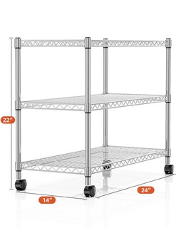 Foto 6 | Estantes De Almacenamiento Simple Deluxe De 3 Niveles, 340 Kg, Capacidad 60 X 35 X 56 Cm - Venta Internacional.