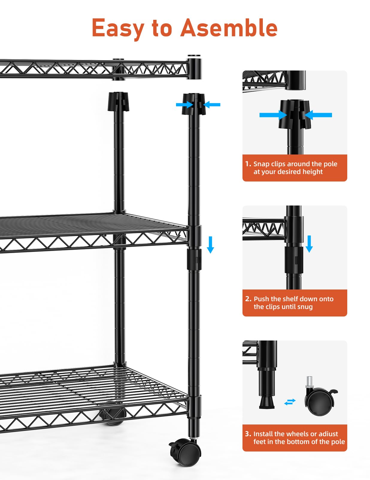 Foto 6 pulgar | Estantes De Almacenamiento Simple Deluxe De 3 Niveles, 750 Kg, 24,02 X 13,78 X 29,92 Cm - Venta Internacional.
