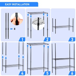 Foto 6 | Estantería De Almacenamiento Simple Deluxe De 5 Niveles, Cromada, 54 X 30 X 137 Cm - Venta Internacional.
