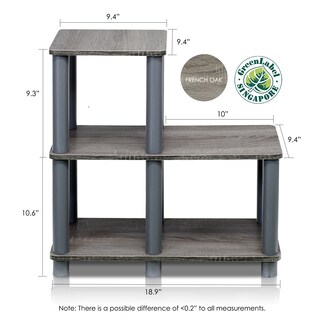 Foto 4 | Estantería Decorativa Furinno Turn-n-tube De Roble Francés/gris - Venta Internacional.