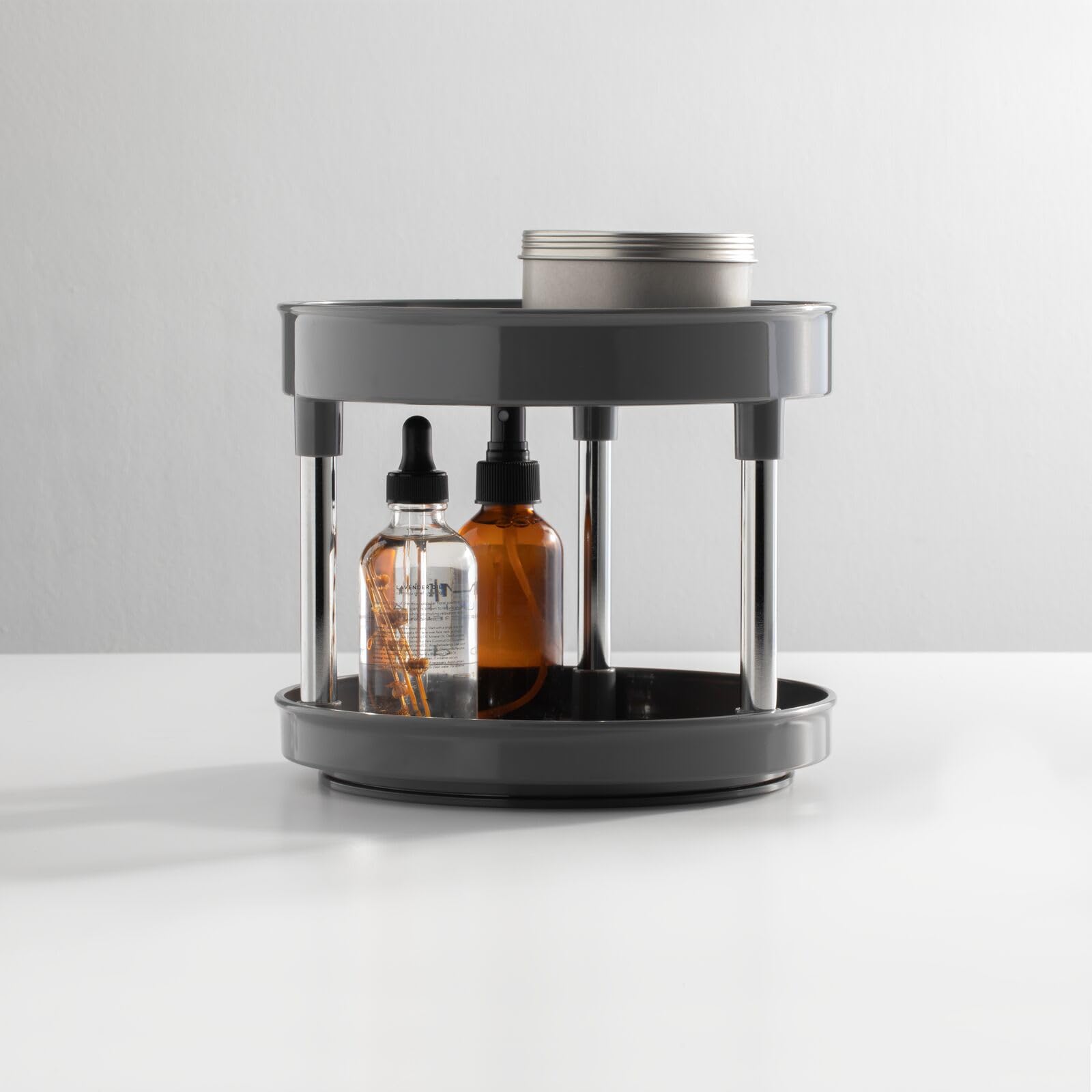 Foto 2 | Plato Giratorio Lazy Susan Mdesign De 2 Niveles Para Almacenamiento En El Baño - Venta Internacional.