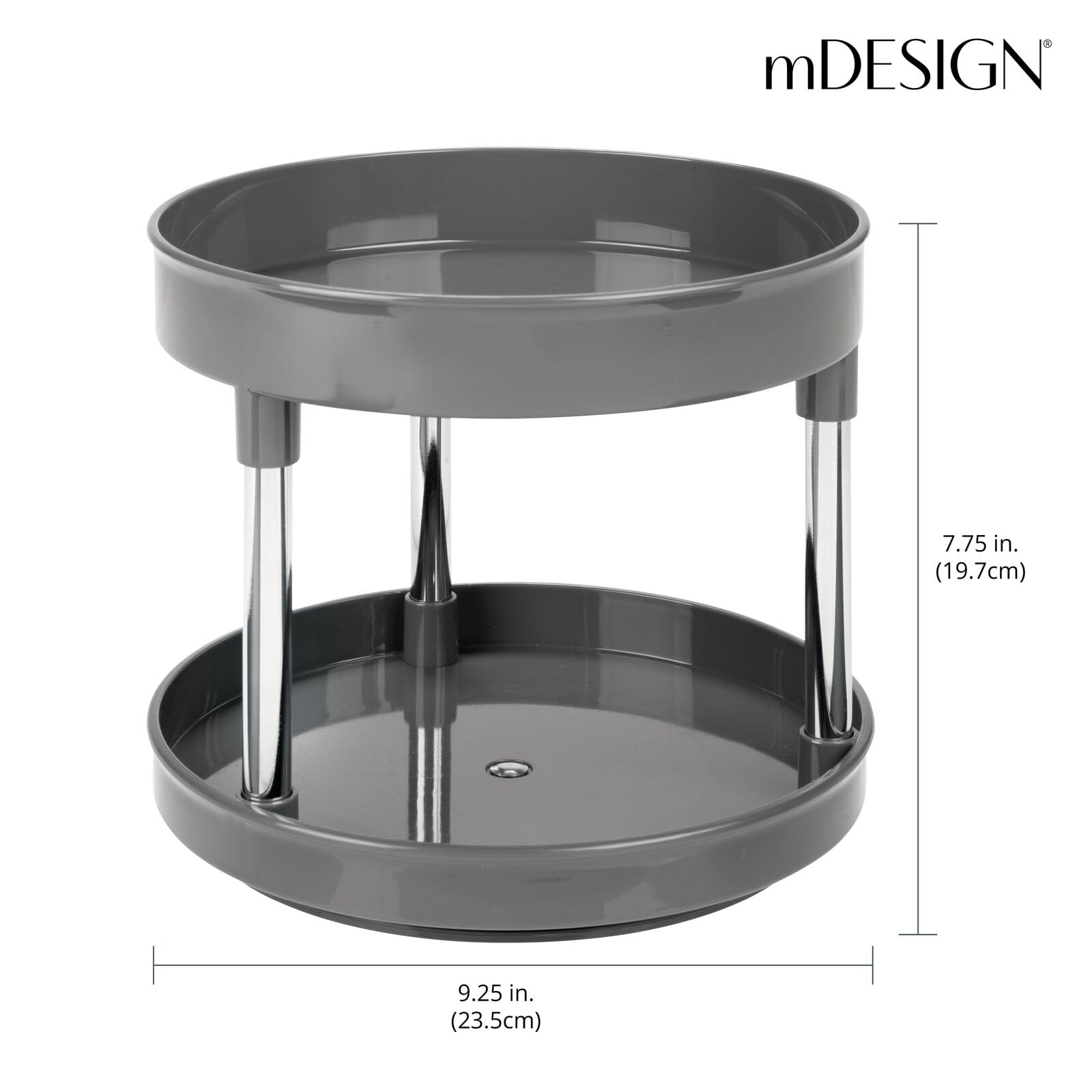 Foto 4 pulgar | Plato Giratorio Lazy Susan Mdesign De 2 Niveles Para Almacenamiento En El Baño - Venta Internacional.