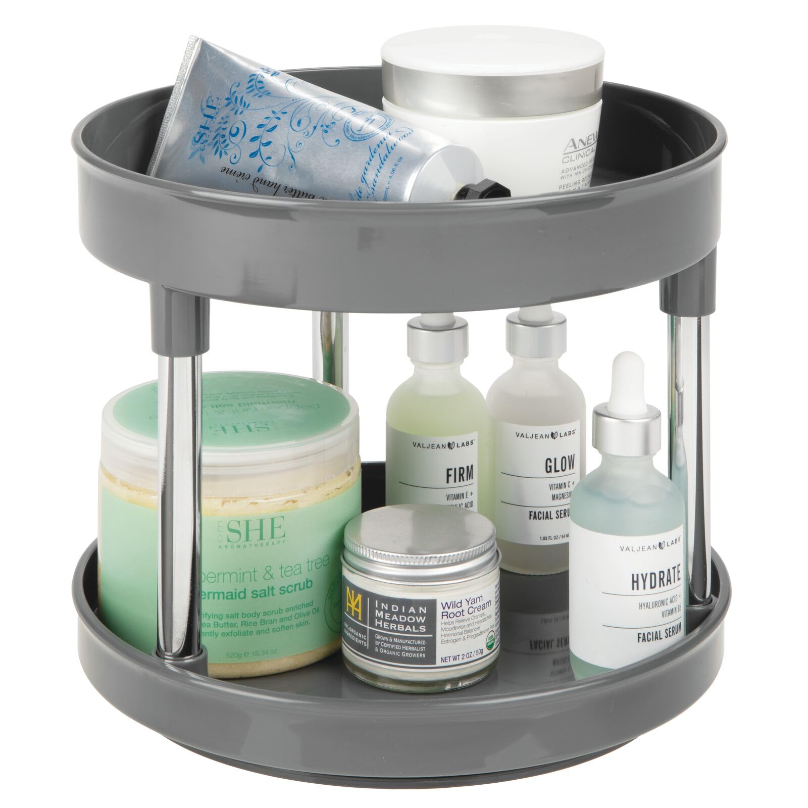 Foto 7 pulgar | Plato Giratorio Lazy Susan Mdesign De 2 Niveles Para Almacenamiento En El Baño - Venta Internacional.