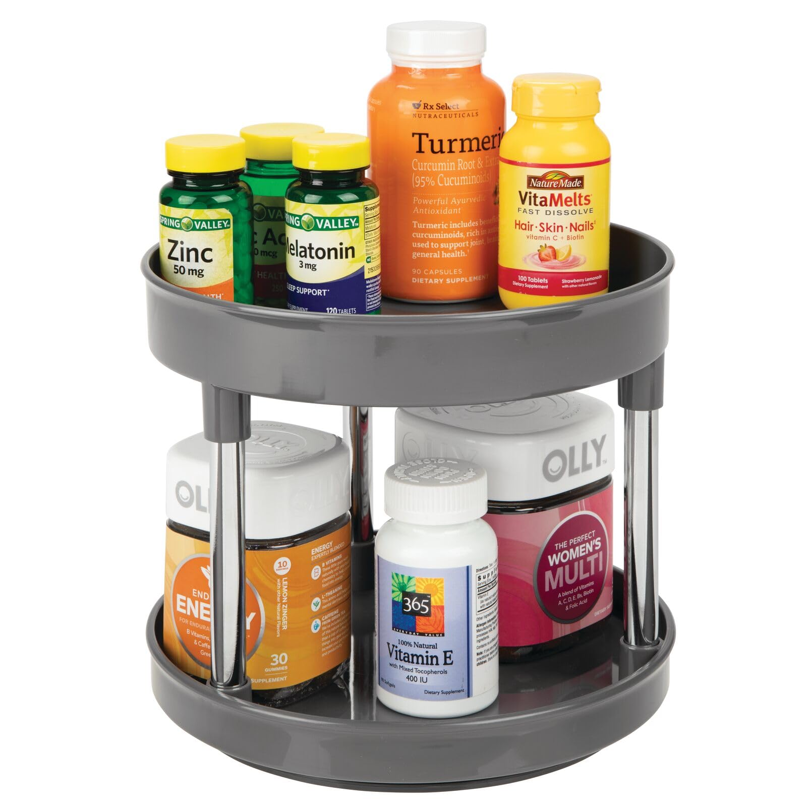 Foto 7 | Plato Giratorio Lazy Susan Mdesign De 2 Niveles Para Almacenamiento En El Baño - Venta Internacional.