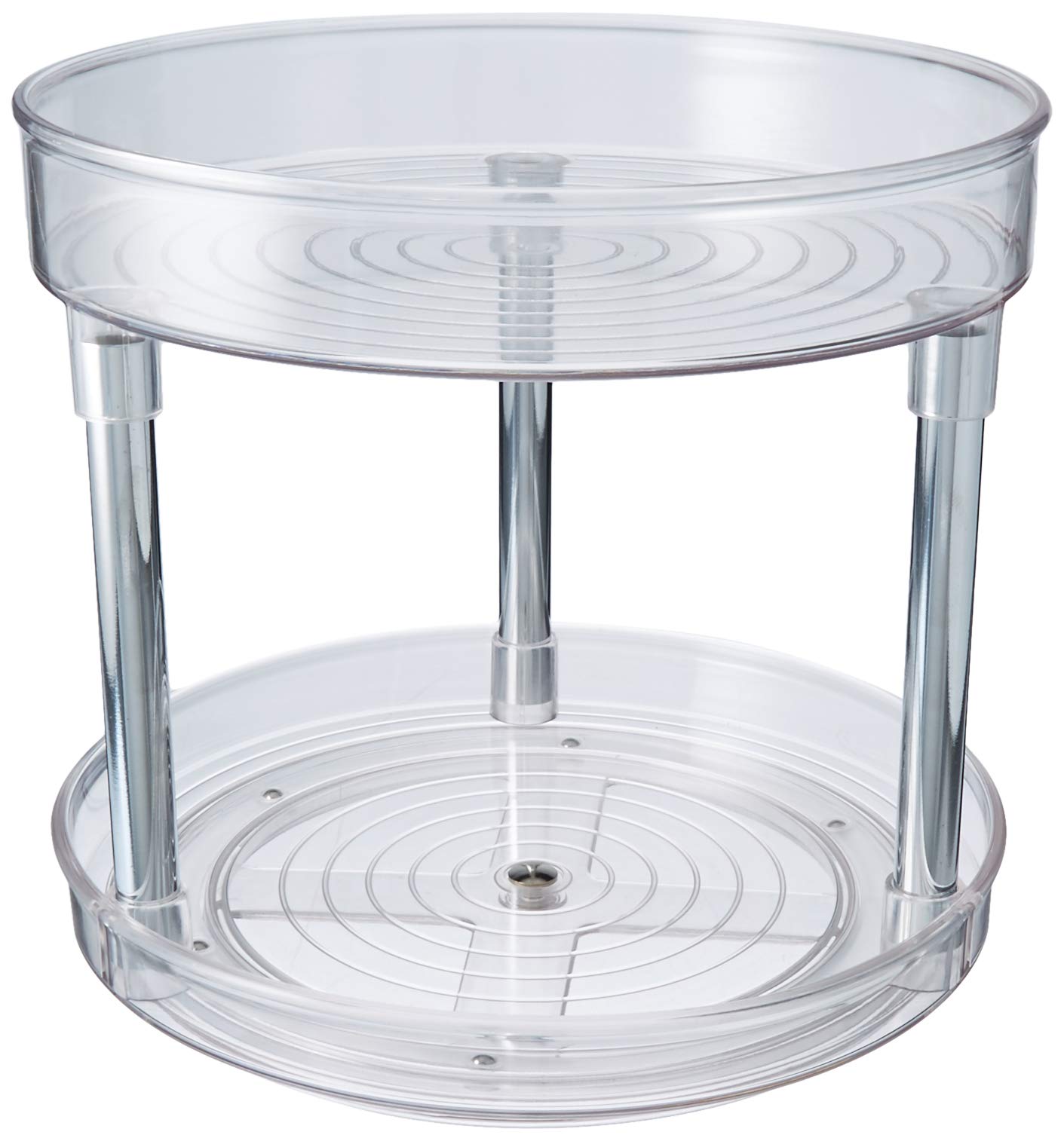 Foto 1 | Plato Giratorio Lazy Susan Mdesign De 2 Niveles Para Cocina  Transparente Y Cromado - Venta Internacional.
